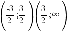 (-3/2;3/2)(3/2;{infty}) (-3/2;3/2)(3/2;{infty})