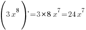 (3x^8){prime}=3*8x^7=24x^7