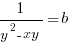 {1/{y^2-xy}}=b