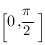 [0, {pi}/2 ]