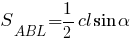 S_{ABL}={1/2}cl{sin{alpha}}
