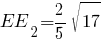 {EE_2}={2/5}{sqrt{17}}