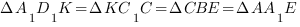 {Delta}A_1D_1K={Delta}KC_1C={Delta}CBE={Delta}AA_1E
