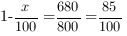 1-x/100=680/800=85/100