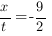 {x/t}=-{9/2}