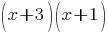 (x+3)(x+1)