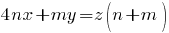 4nx+my=z(n+m)
