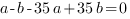 a-b-35a+35b=0