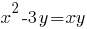 x^2-3y=xy