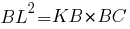 BL^2=KB*BC BL^2=KB*BC