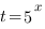 t=5^x