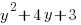 y^2+4y+3
