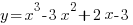 y=x^3-3x^2+2x-3