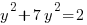 y^2+7y^2=2